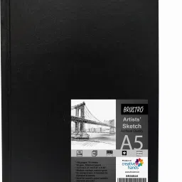 Artists Stitched Bound Sketch Book, A5 Size, 156 Pages, 90 GSM Sketch Pad-25
