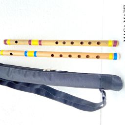 Musical Bamboo Flute G+A Scale Natural Bansuri Set With Free Bag M.M Bamboo Flute-image-52