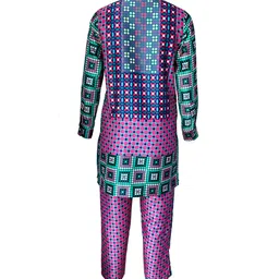 Dash and Dot Moroccan Tile Printed Top With Trouser image 5
