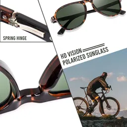 Peter Jones Eyewear Unisex Aviator Sunglasses With Polarised Lens TR-N011DA-D image 4