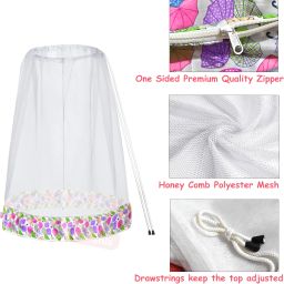 vparents Polyester Infants Washable Mosquito Net for Baby Cradle Jhula Saree Swing with Zip Opening at bottom Mosquito Net image 2