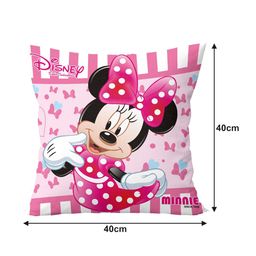 Kuber Industries Set Of 2 Pink & White Disney Both Side Printed Reversible Square Cushions image 5