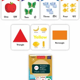 clapjoy Alphabet ,Number and Shapes ,Fruits,Vegetables Flash Card Combo for Kids image 3
