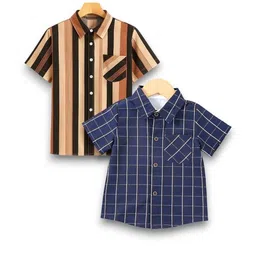 LUVITUS Boys Pack of 2 Striped Casual Shirt-picture-26