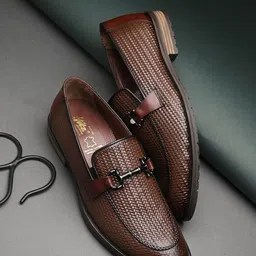 Hitz Men Leather Formal Slip-On Shoes-picture-43