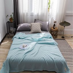 JC HOME Blue Geometric AC Room 300 GSM Single Bed Quilt-image-55