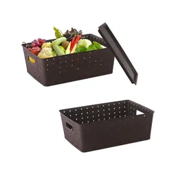 Aura Brown Set of 2 Regular Multi-Utility Organisers-11