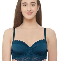 Soie Women Semi & Medium Coverage Padded Wired Demi Cup Lace Bra-22
