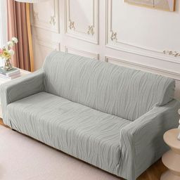 House Of Quirk Triple Seater Jacquard Waterproof Crizzle Pattern Fabric Sofa Cover-image-64