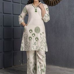 AUTUMN LANE Samiha Fern Printed Pure Cotton Tunic With Trousers Co-Ords-image-71