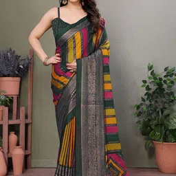 Mitera Ethnic Motifs Poly Chiffon Saree-picture-9