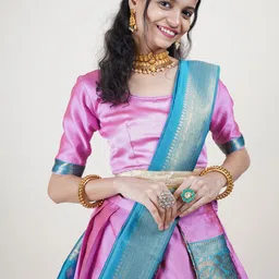 Payu Semi-Stitched Lehenga & Unstitched Blouse With Dupatta image 3