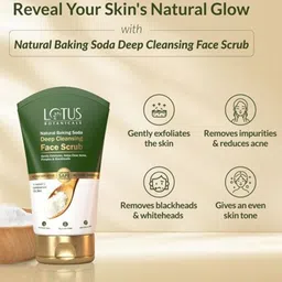 Lotus Botanicals Set Of 3 Baking Soda Deep Cleansing Face Scrub - 100g Each image 3