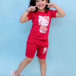 CHANDRIKA Girls T-shirt with Shorts-image-101