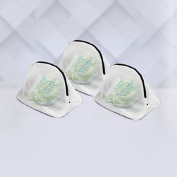 Stylista White 3 Pieces Laundry Wash Bags With Zipper-picture-37