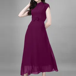 Jash Creation Applique Georgette Fit & Flare Maxi Dress-picture-56
