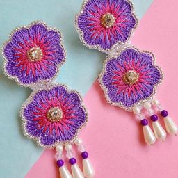 Tipsy closet Floral Drop Earrings-image-105