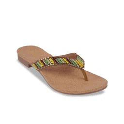 Mochi Women Ethnic T-Strap Flats-image-84