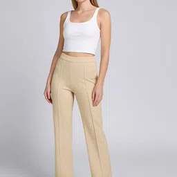 NUCOUTHS Women Relaxed High-Rise Trousers-picture-18