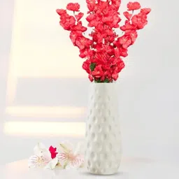 Go Hooked Red 2 Pieces Blossom Artificial Flower With Pot image 2