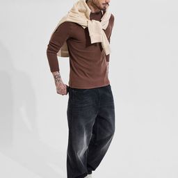 Snitch Men Brown Solid Sweaters-image-61