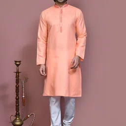 RANAK Men Regular Pure Cotton Kurta with Pyjamas-picture-17