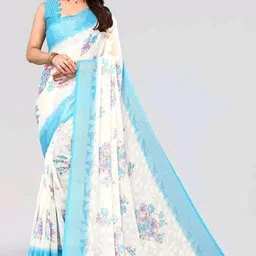 SANJANASILK Floral Woven Design Zari Brasso Saree-picture-47
