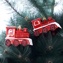 TAYHAA Set Of 4 Red & White Santa's Express Miniature Train-17