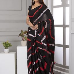 Pinkcity Trade World Black Pure Cotton Ikat Sarees-picture-48
