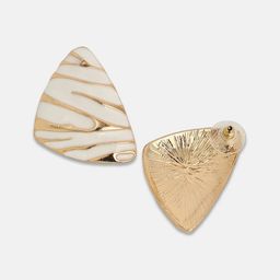 SOHI The Trinity Gold-Plated Contemporary Studs image 3