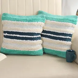 TINDLER KNOTS Set of 2 Multicolor Hand-Tufted Boho Cushion Covers-picture-32