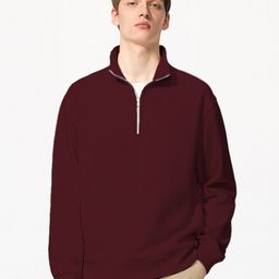 NOBERO Men Mock Neck Solid Sweatshirt-picture-1
