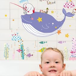INDIAN ROYALS Blue & Purple Animal Printed Self-Adhesive & Durable Wall Sticker-image-86