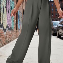 BROADSTAR Women Smart High-Rise Easy Wash Pleated Trousers-picture-8