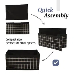 Aura Black Set of 4 Regular Drawer Organiser Organisers image 4