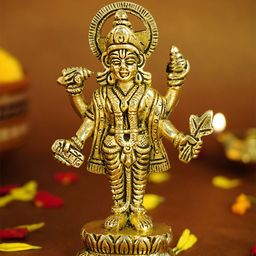 Ekhasa Gold-Toned Dhanvantari Religious Idol Showpiece-image-46