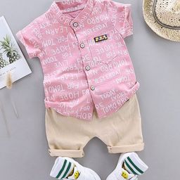 WINSWORLD ENTERPRISE Boys Printed Short Sleeves Shirt With Shorts-29