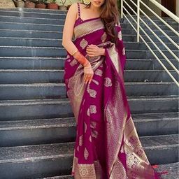 Sanwariya Silk Woven Design Zari Silk Blend Kanjeevaram Saree-image-59