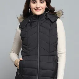 Monte Carlo Women Hooded Solid Casual Parka Jacket-picture-41
