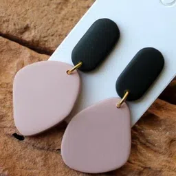 VMA PLAY FASHION Brass-Plated Geometric Shaped Drop Earrings-picture-49