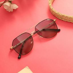 MARC LOUIS Unisex Aviator Sunglasses with Polarised and UV Protected Lens MARC LOUIS 9163 GOLDEN BLACK PINK-71