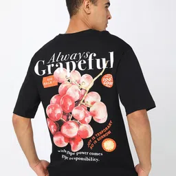 Bewakoof Graphic Printed Drop-Shoulder Sleeves Pure Cotton Oversized T-shirt-picture-9