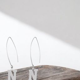 Goldnera 925 Sterling Silver Alphabet Shape Contemporary Drop Earrings-image-70