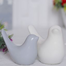Aura 2 Pieces White & Grey Birds And Animals Curio Showpiece-8