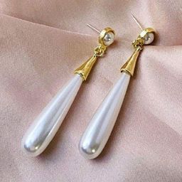 ISHKAARA Women Contemporary Pearl Drop Hanging Earrings-image-38