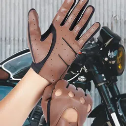 IN.HIDE Men Leather Riding Gloves-image-22
