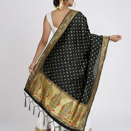TEEJH Chandra Woven Design Dupatta with Zari image 4