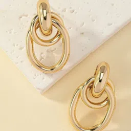 StyleCast Gold-Plated Classic Drop Earrings-image-89