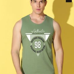 WOOSTRO Pack Of 2 Printed Ultra-Soft Gym Vests VWS26(98 LGTGREEN)(98 BLACK)-image-80