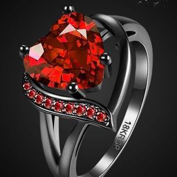 Lila Silver-Plated CZ Stone Studded Heart Ring-image-47